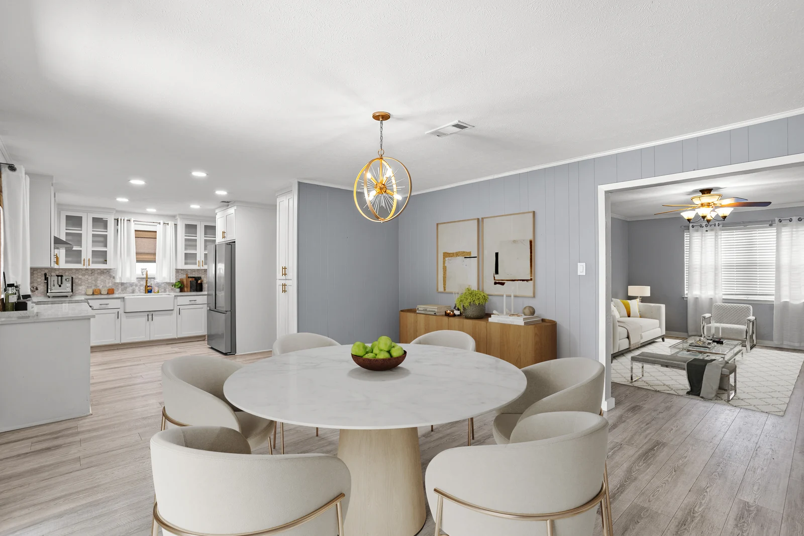 Dining-room view at 1914 Normandy Drive looking toward the kitchen and living room